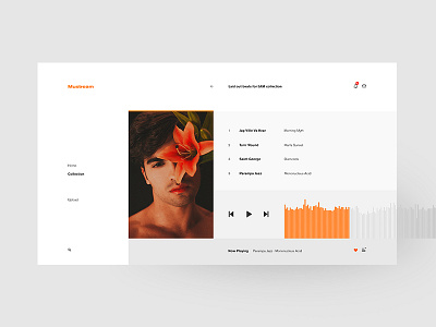 Mustream clean grid minimal minimalism music sandro tavartkiladze streaming tavdro ui ux white whitespace