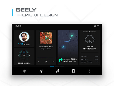 Car theme UI car hmi ui
