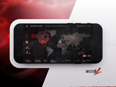 Infection Z app biohazard concept game infection ui zombies