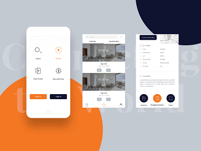 Work - elipsis App . app design ios design layout minimal mobile app modern design real estate ui design uiux user interface design visual design