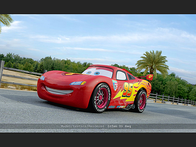 Mcqueen 3d 3d 3dcar 3dmax cars cars movie lightning mcqueen mcqueen mentalray vray