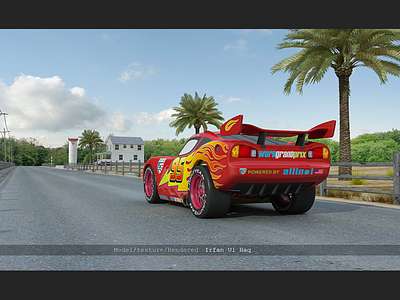 Mcqueen3d 3d 3dcar 3dmax cars cars movie lightning mcqueen mcqueen mentalray vray