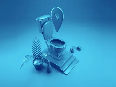 blue toilet bowl 3d blue bowl c4d cinema cinema4d design fashion photoshop toilet