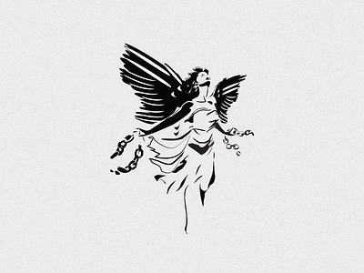 Angel Libre angel breaking chain graphics libre logo