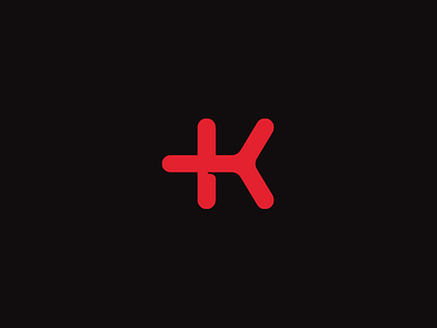 +k branding brown identity initials letter icon logotype mark minimal red