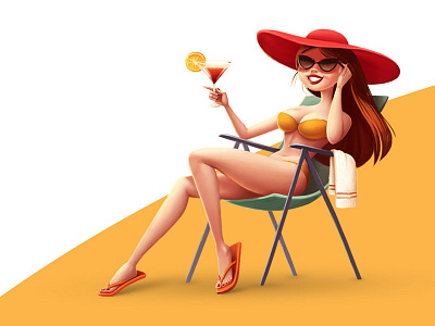 Beach holidays beach cocktail girl holidays recreation vacation woman