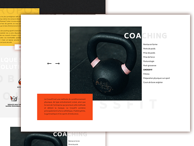 List slider coaching crossfit fitness interface list slider ui ux web