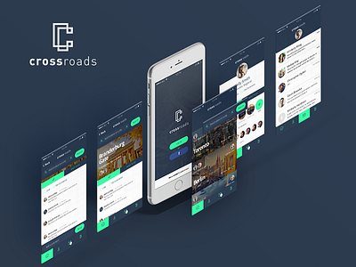 Crossroads 2018 cross design graphic logo nerdie roads trending ui ux