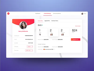 Profile Settings on web apps ha noi ho chi minh minimal ui profile setting sai gon ui design viet nam web app