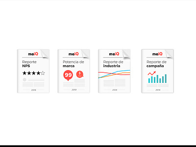 Reportes design icons new brand reports