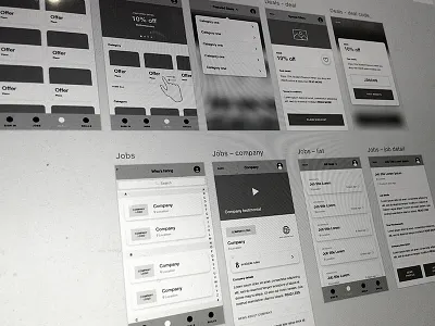 Wireframes app lectures students ui ux wireframes
