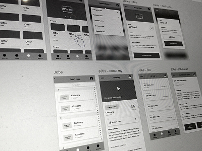 Wireframes app lectures students ui ux wireframes
