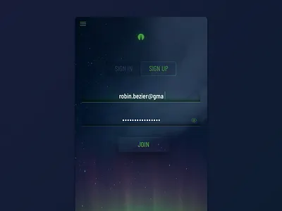 Sign Up mobile sign up ui