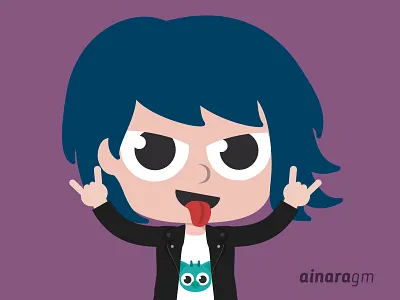 Rock & Roll girl girl illustration rock rockandroll sticker