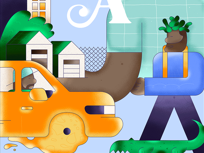 Atlanta illustration by Ben Couret on Dribbble