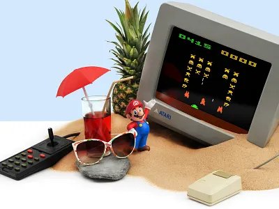 SUMR / Summer of Computer Love 3d atari composite nintendo photography photoshop