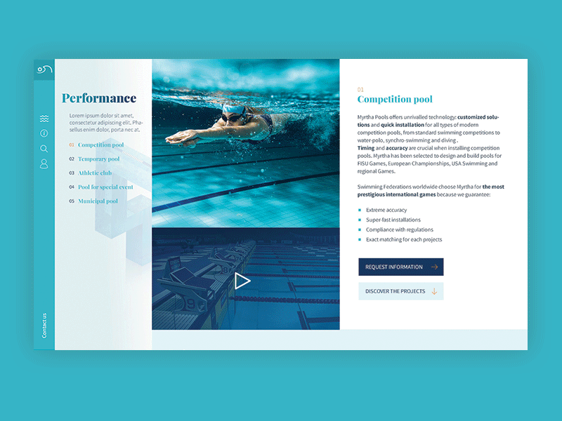 Restyling Pools Website pools restyling scroll web design website