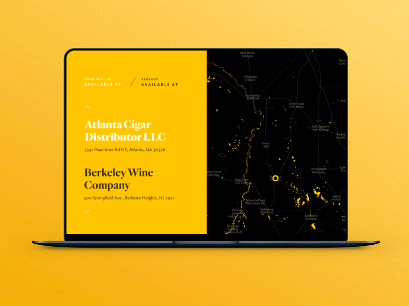 An Interactive Map alexandandrew black cigar honey interface site typography ui ux web webdesign website