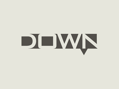 Down logo down logo logodesign minimal smart type word