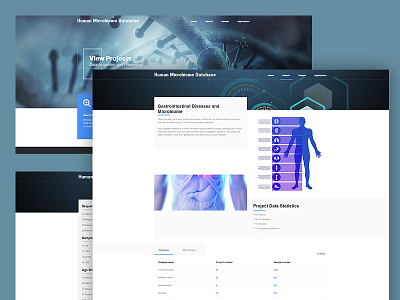 Human Microbiome Database app applicatioin axure ui web