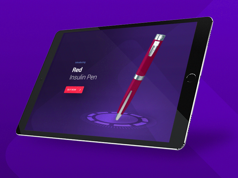 Insulin Pen Zoom 3d animation insulin interaction ipad motion pen ui ux vietnam zoom