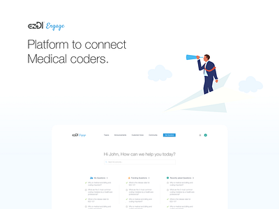 ezDI Engage community forum healthcare medical coders uiux