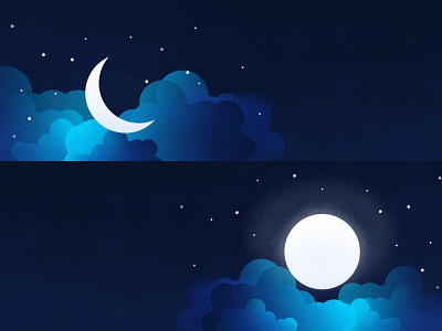 The moon moon 插画