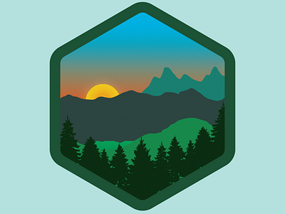 Go Outside badge illustration outdoors vector