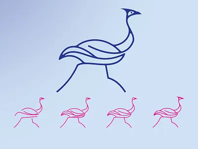 Gofer.com abstract animal lines logo minimalism