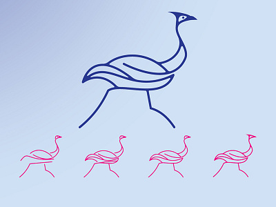 Gofer.com abstract animal lines logo minimalism