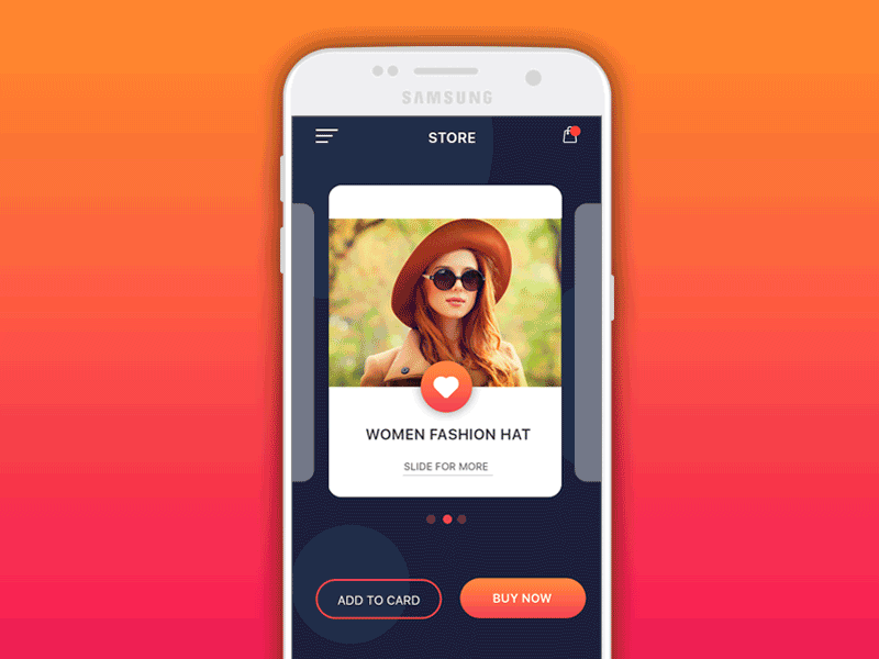 Open Product. Concept. fashion mobile app store ui ux