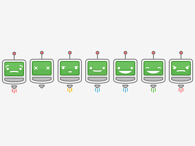 The Many Faces of Thinkbot identity illustrator