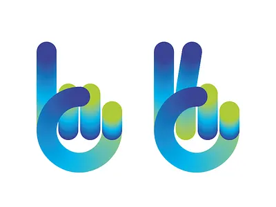Hands abstract finger geometric gradient hands one victory