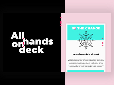 All hands on deck design graphic web