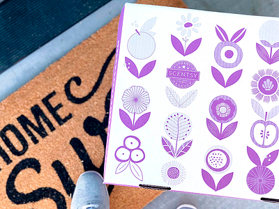 Scentsy Starter Kit Box box box design floral fragrance marimekko mid century packaging pattern