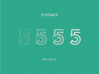 Platanus "5" brand grid letra logo logotype tipografia typography