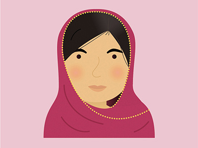 Malala Yousafzai illustration vector