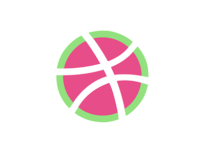 Dribbble Watermelon Sticker graphic design logo playoff dribbble sticker pack sticker mule watermelon