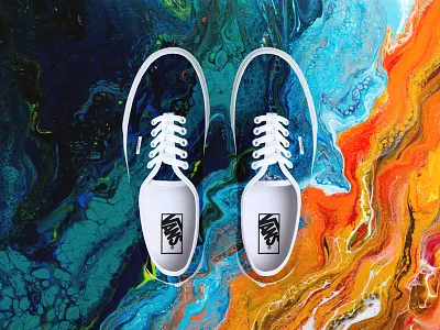 Vans x San Elijo abstract art beach brand design footwear lifestyle painting photoshop