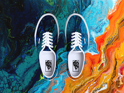 Vans x San Elijo abstract art beach brand design footwear lifestyle painting photoshop