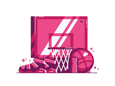 Ball is Life basketball dribbble pixel grid playoff shine sneakers