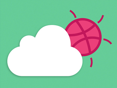 Dribbble Playoff art clean design dribbble playoff sticker sun win