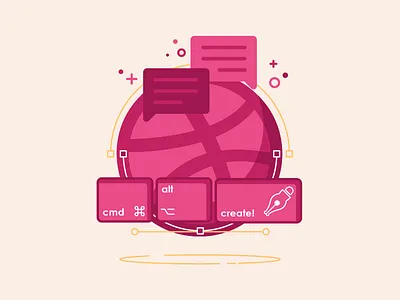 cmd+alt+create! create dribbble playoff! rebound sticker stickermule