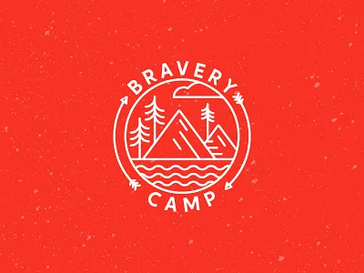 Bravery Camp bravery camp design element icon logo red