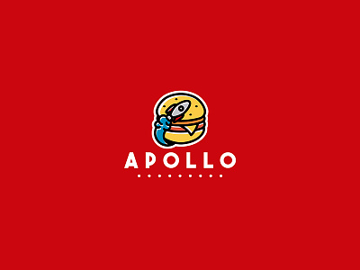 Apollo Burgers apollo brand branding burger food icon identity logo logotype restaurant space spacheship