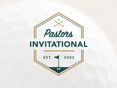 Pastors Invitational Logo est golf golf club golf outing hexagon invitational logo