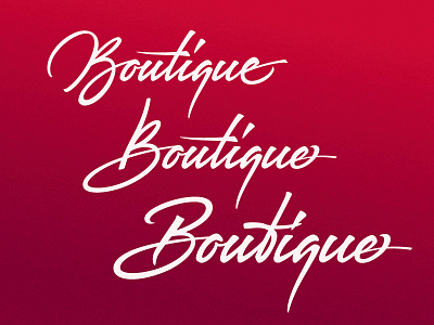 Boutique boutique calligraphy fashion lettering logo type typography