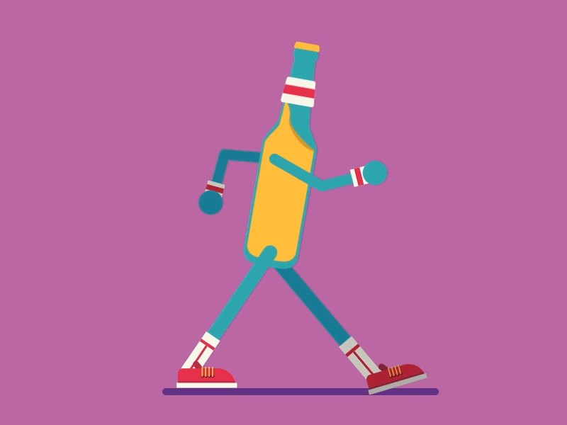 Beer Walk after effects animation beer gif walk cycle walking