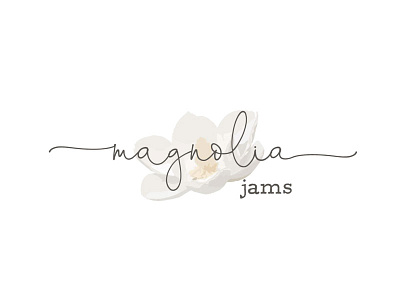 Magnolia Jams flower magnolia type logo