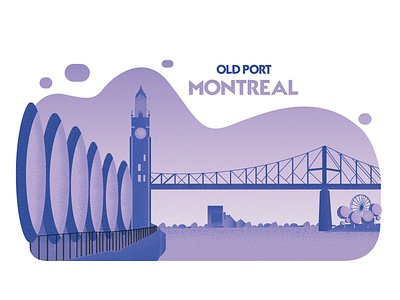 Old Port, Montreal flat design flat illustration grain effect illustration landscape minimal montreal noise effect vector